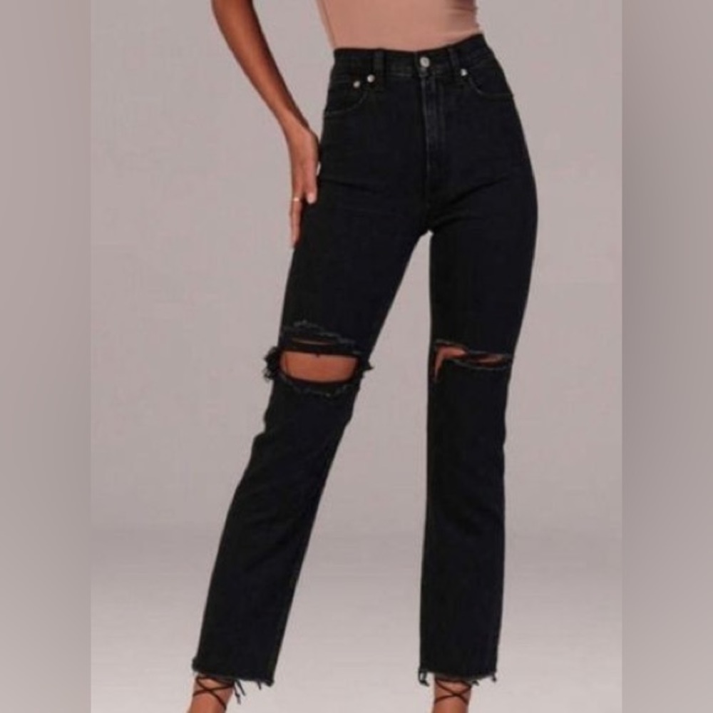 Abercrombie Straight High Rise Jeans
